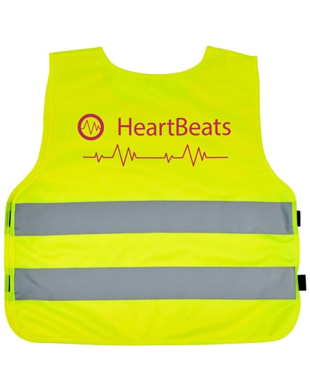 branded marie xs safety vest with hook&loop for kids age 7-12