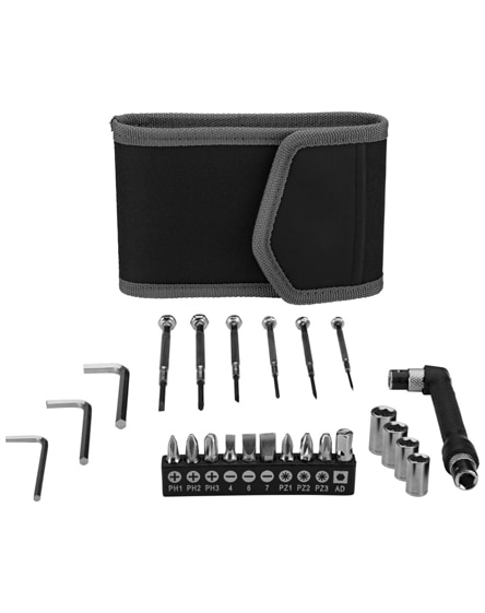 branded pockets 24-piece tool set in small pouch