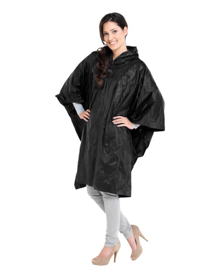 branded paulus foldable poncho in pouch