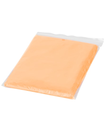 branded ziva disposable rain poncho with storage pouch