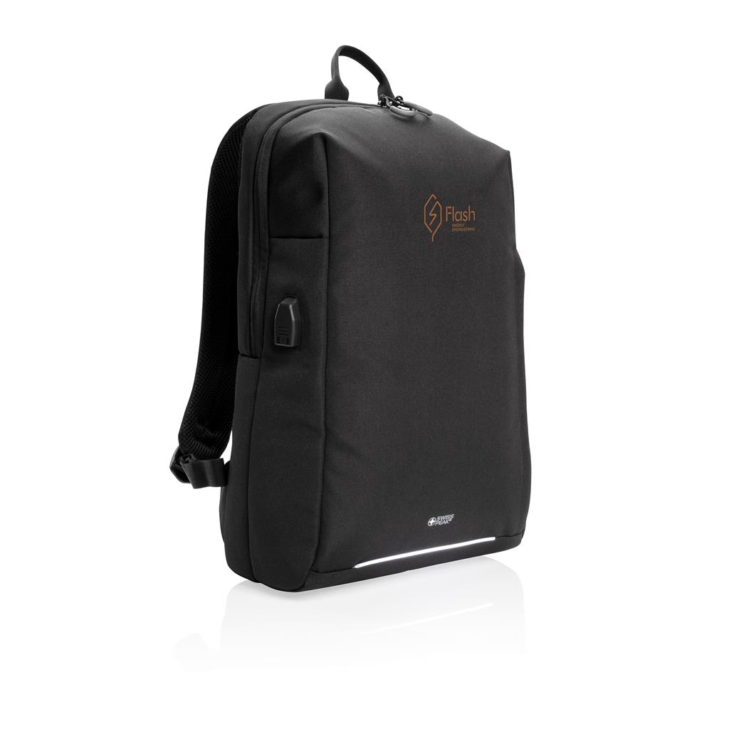 Swiss Peak Rfid And Usb Laptop Backpack Pvc Free