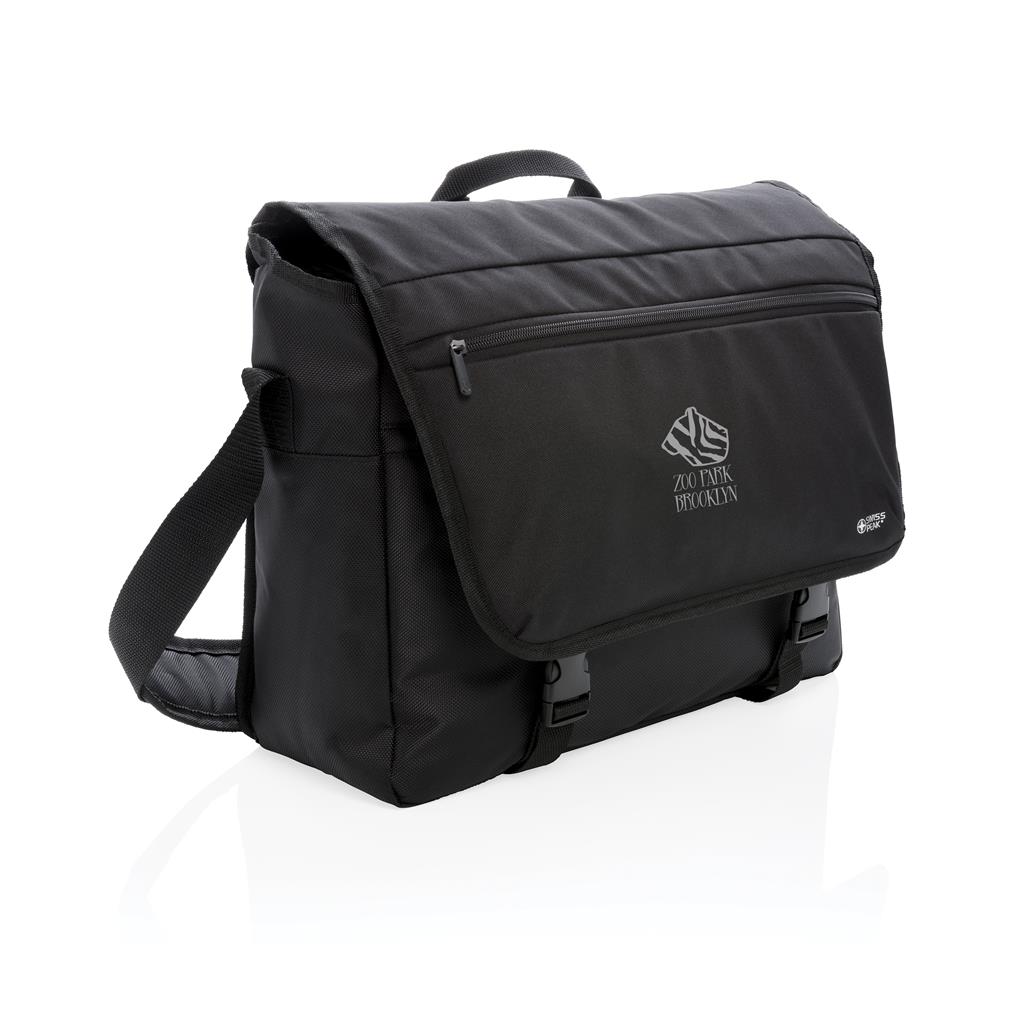 Swiss Peak Rfid 15" Laptop Messenger Bag Pvc Free