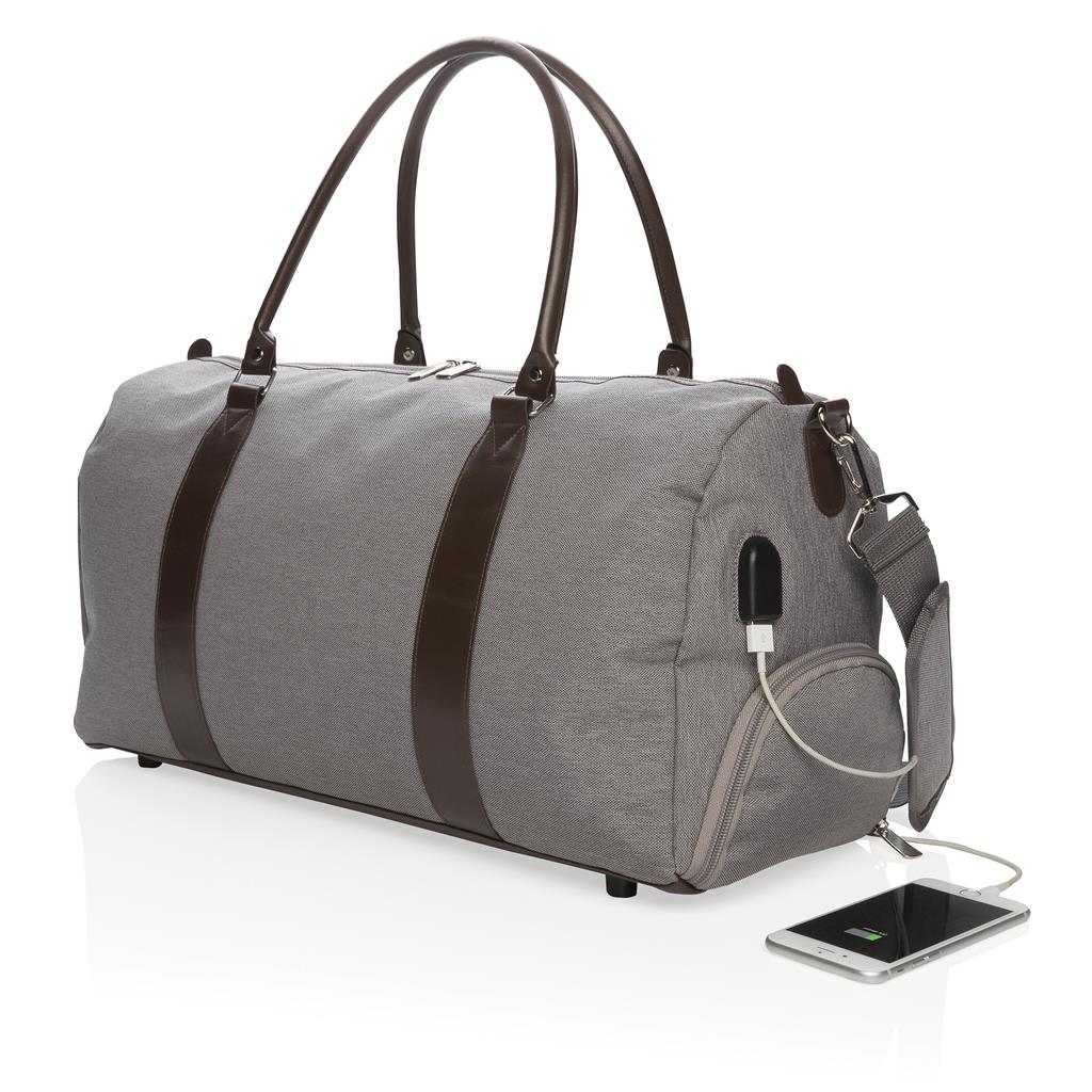 Weekend Bag With Usb Output