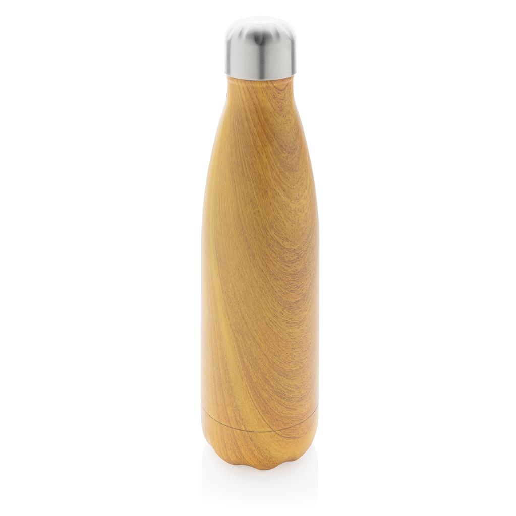 Vacuum Insulated Ss Bottle With Wood Print