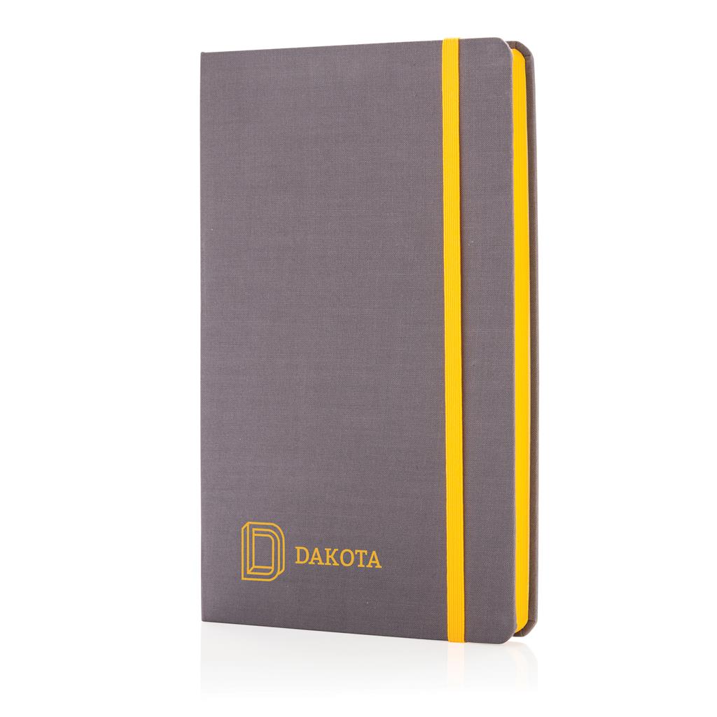 Deluxe Fabric Notebook With Coloured Side