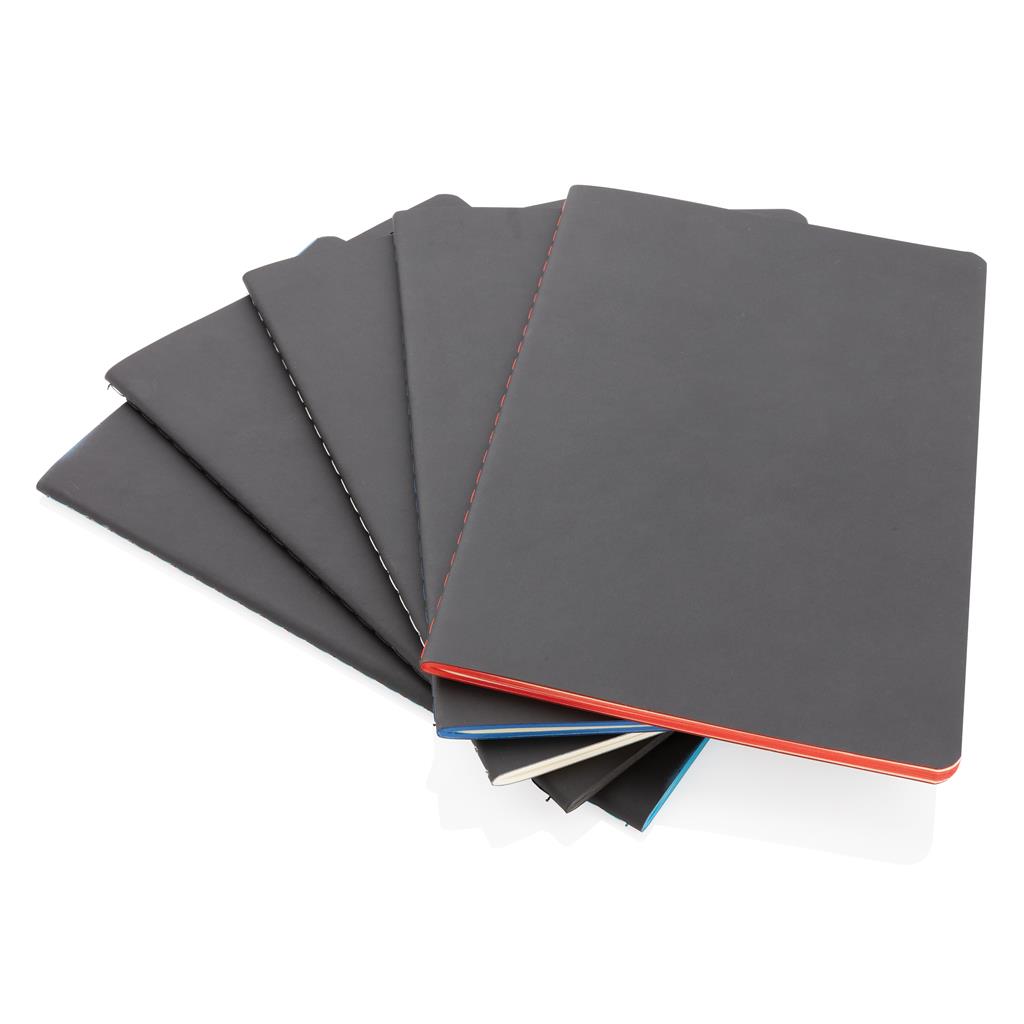 Softcover Pu Notebook With Coloured Edge