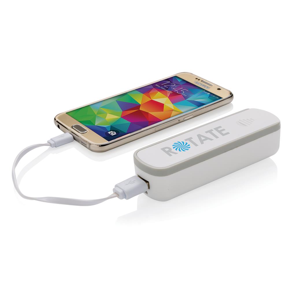 2200mah Powerbank With Integrated Cable Storage
