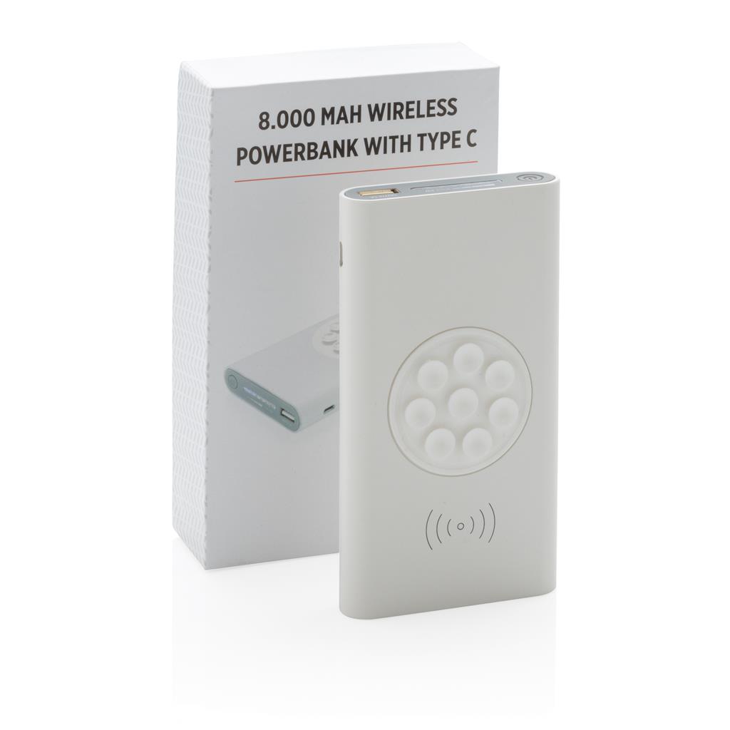 8000mah Wireless 5W Powerbank With Type C