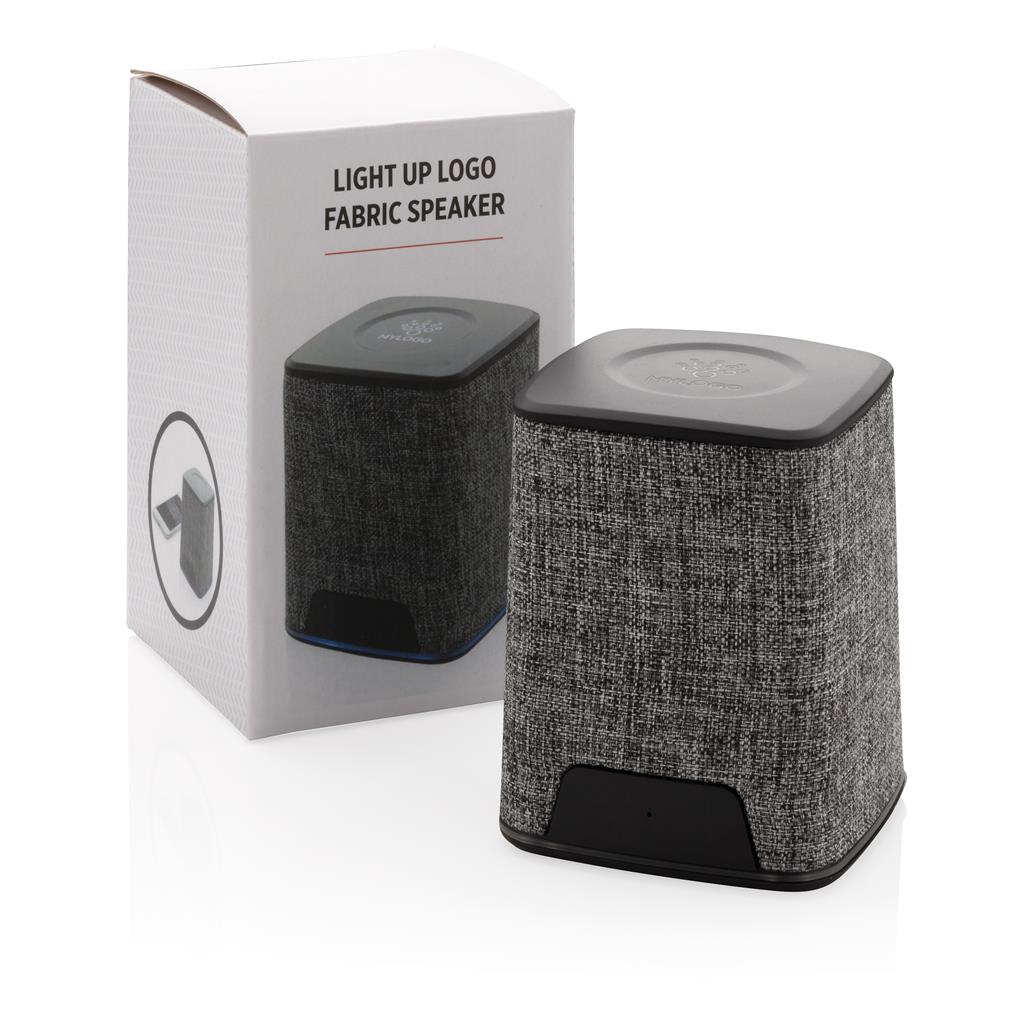 Light Up Logo Fabric 3W Wireless Speaker