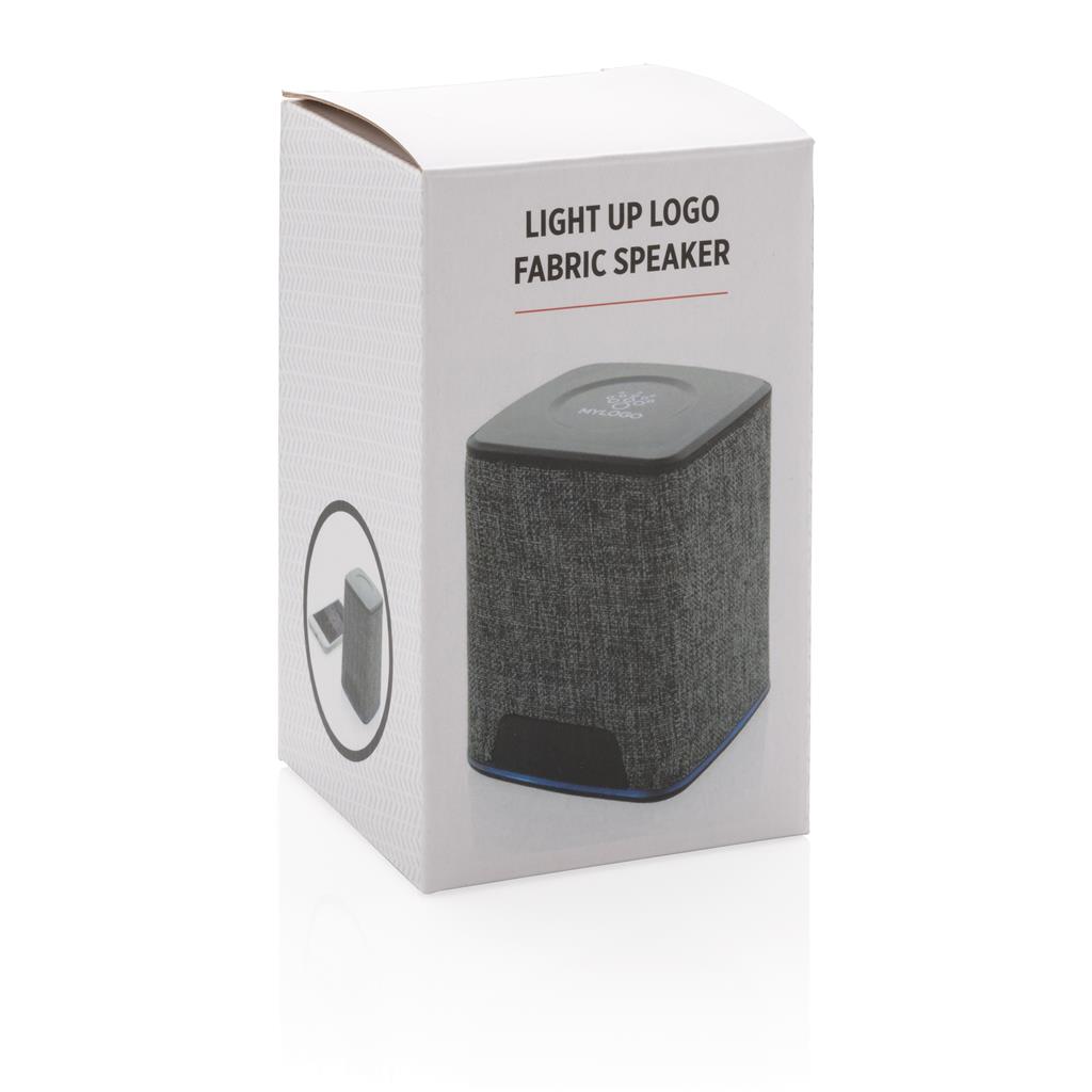 Light Up Logo Fabric 3W Wireless Speaker