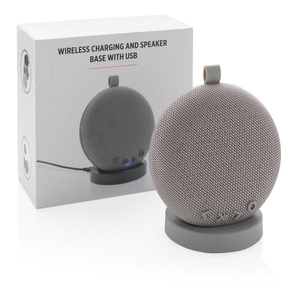 Wireless Charging And Speaker Base With Usb