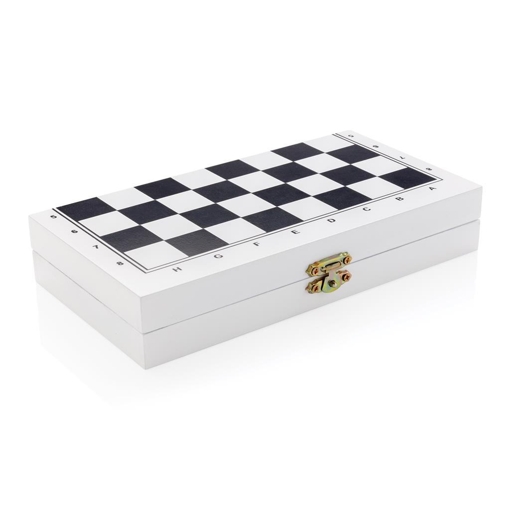 Deluxe 3 In 1 Board Game In Wooden Box
