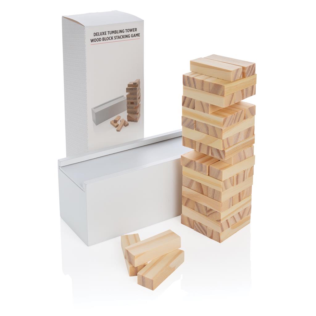 Deluxe Tumbling Tower Wood Block Stacking Game