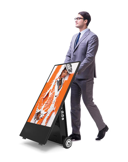 battery outdoor digital signage for retail