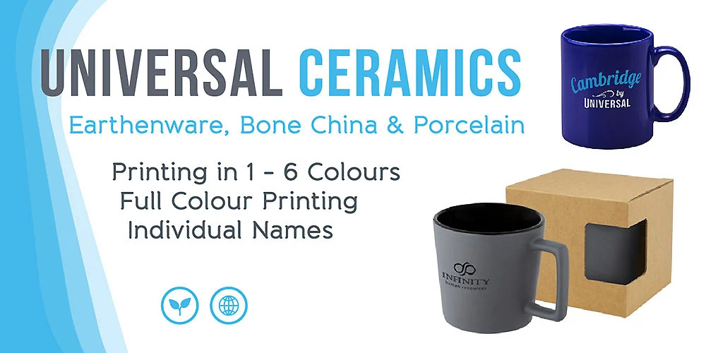 universal ceramic mugs and cups range